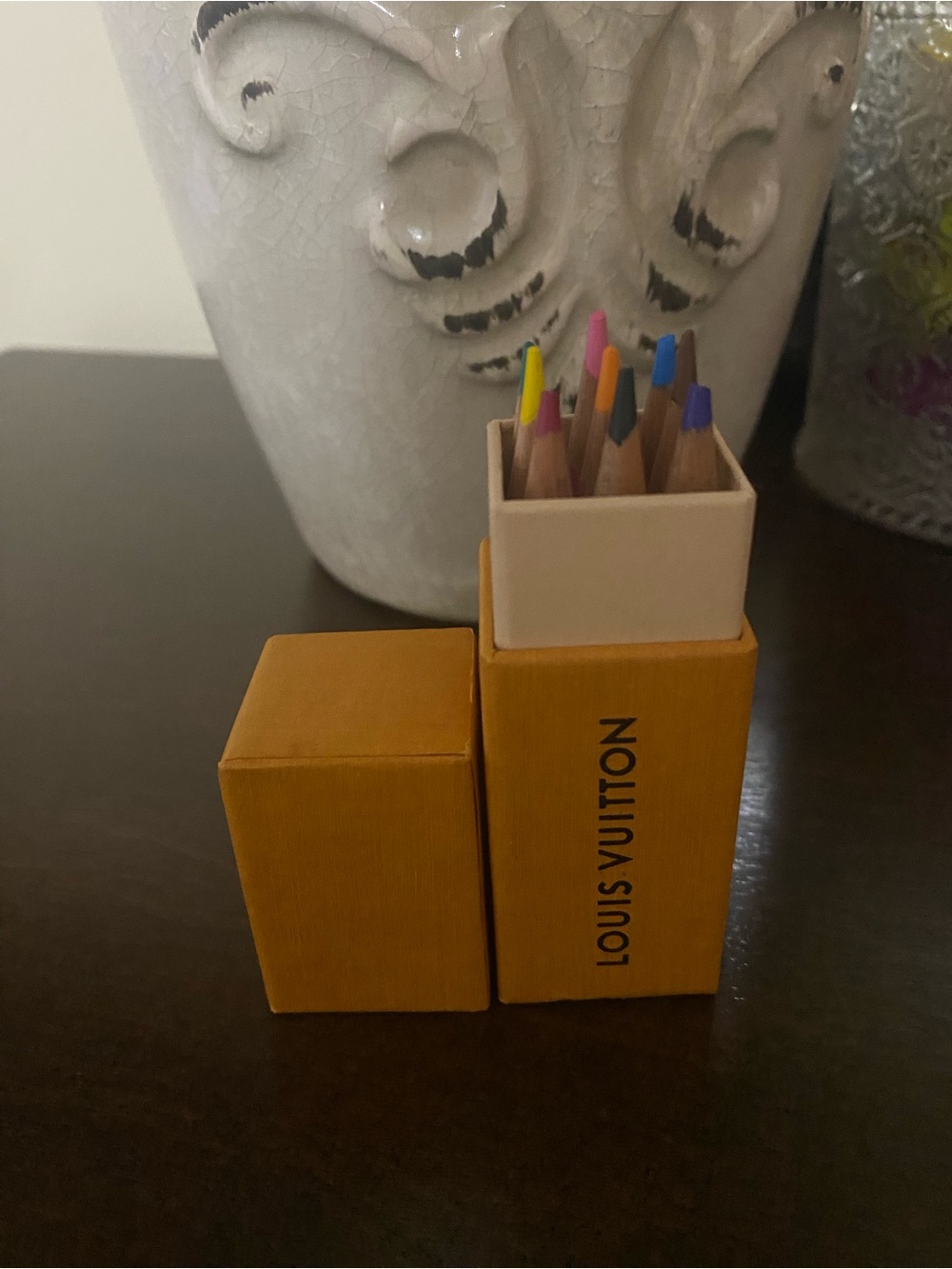 Louis Vuitton Yellow Mini Colored Pencil Set with Multicolor Tips